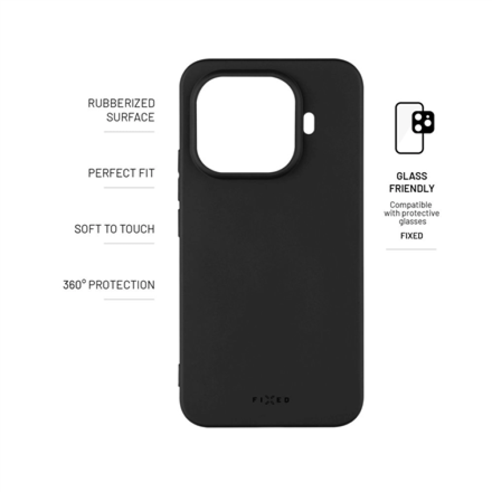 Fixed Story , Back cover , Xiaomi , 15T Pro , Rubberized , Black