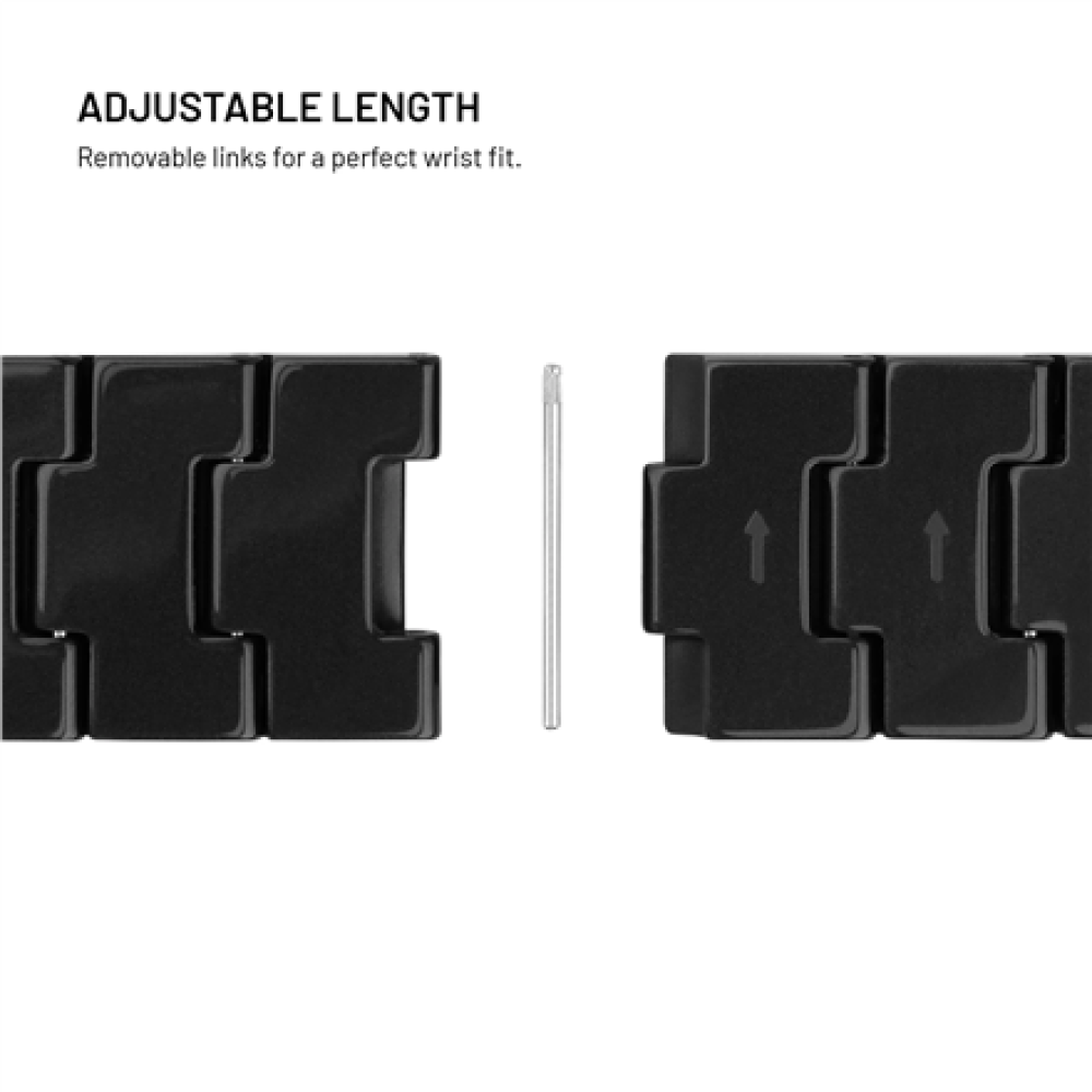 Fixed , Resin Strap for Apple Watch 44/45/46/49mm , Carbon Black , Epoxy resin