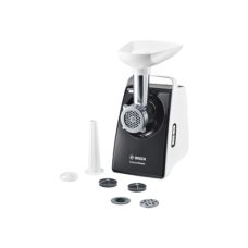 Bosch , Meat mincer CompactPower , MFW3612A , Black , 500 W , Number of speeds 1 , 2 Discs: 4 mm and 8 mm; Sausage filler accessory; pasta nozzle for spaghetti and tagliatelle; cookie nozzle with three different shapes
