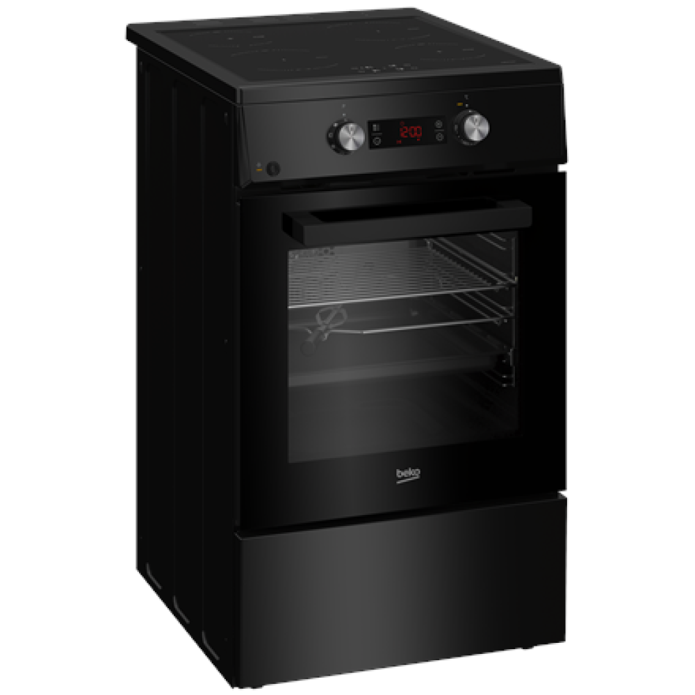 BEKO Cooker , FSM59305BDT , Hob type Induction , Oven type Electric , Black , Width 50 cm , Grilling , Depth 60 cm , 60 L