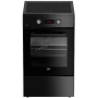 BEKO Cooker , FSM59305BDT , Hob type Induction , Oven type Electric , Black , Width 50 cm , Grilling , Depth 60 cm , 60 L