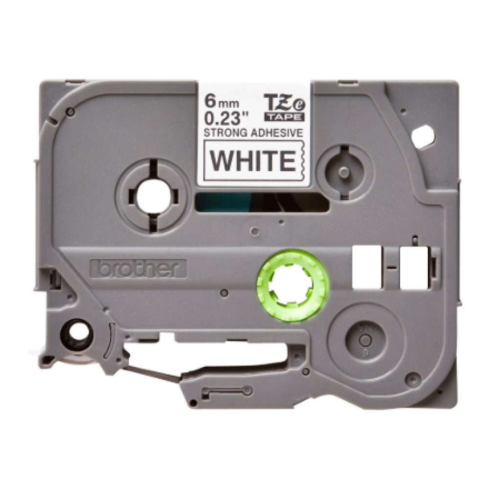 Brother , TZe-S211 Strong Adhesive Laminated Tape , Black on White , TZe , 8 m , 6 cm