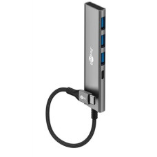 Goobay Slim 4-Port USB Hub, USB-C to USB-C/USB-A, 5 Gbit/s , 76562