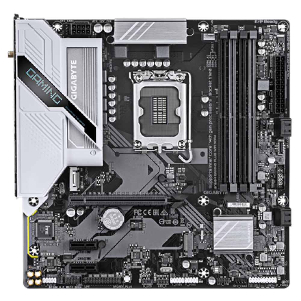 Gigabyte B760M GAMING PLUS WIFI DDR4 (rev. 1.0) , Processor family Intel , Processor socket LGA1700 , DDR4 , Supported hard disk drive interfaces SATA, M.2 , Number of SATA connectors 4