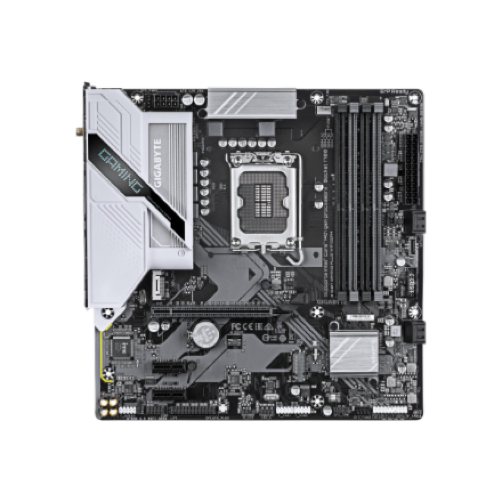 Gigabyte B760M GAMING PLUS WIFI DDR4 (rev. 1.0) , Processor family Intel , Processor socket LGA1700 , DDR4 , Supported hard disk drive interfaces SATA, M.2 , Number of SATA connectors 4