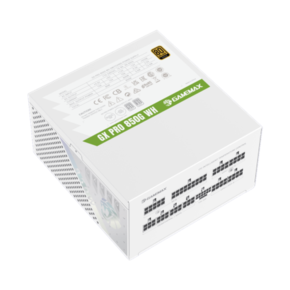 Gamemax PSU , GX PRO 850G WH , 850 W , Gold , Modular