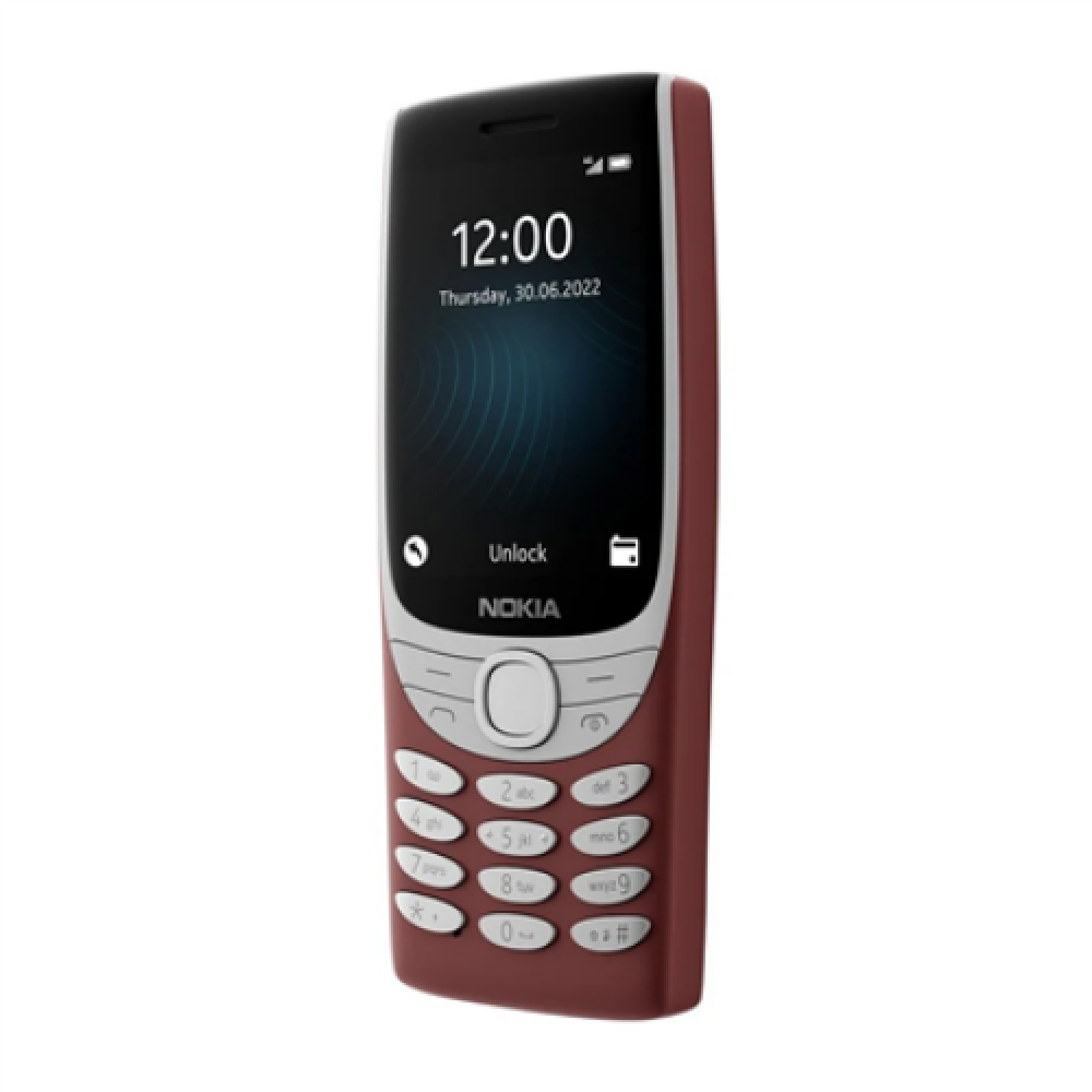 Nokia 8210 Red, 2.8 , TFT LCD, 240 x 320, Unisoc, T107, Internal RAM 0.048 GB, 0.128 GB, microSDHC, Dual SIM, Main camera 0.3 MP, 1450 mAh