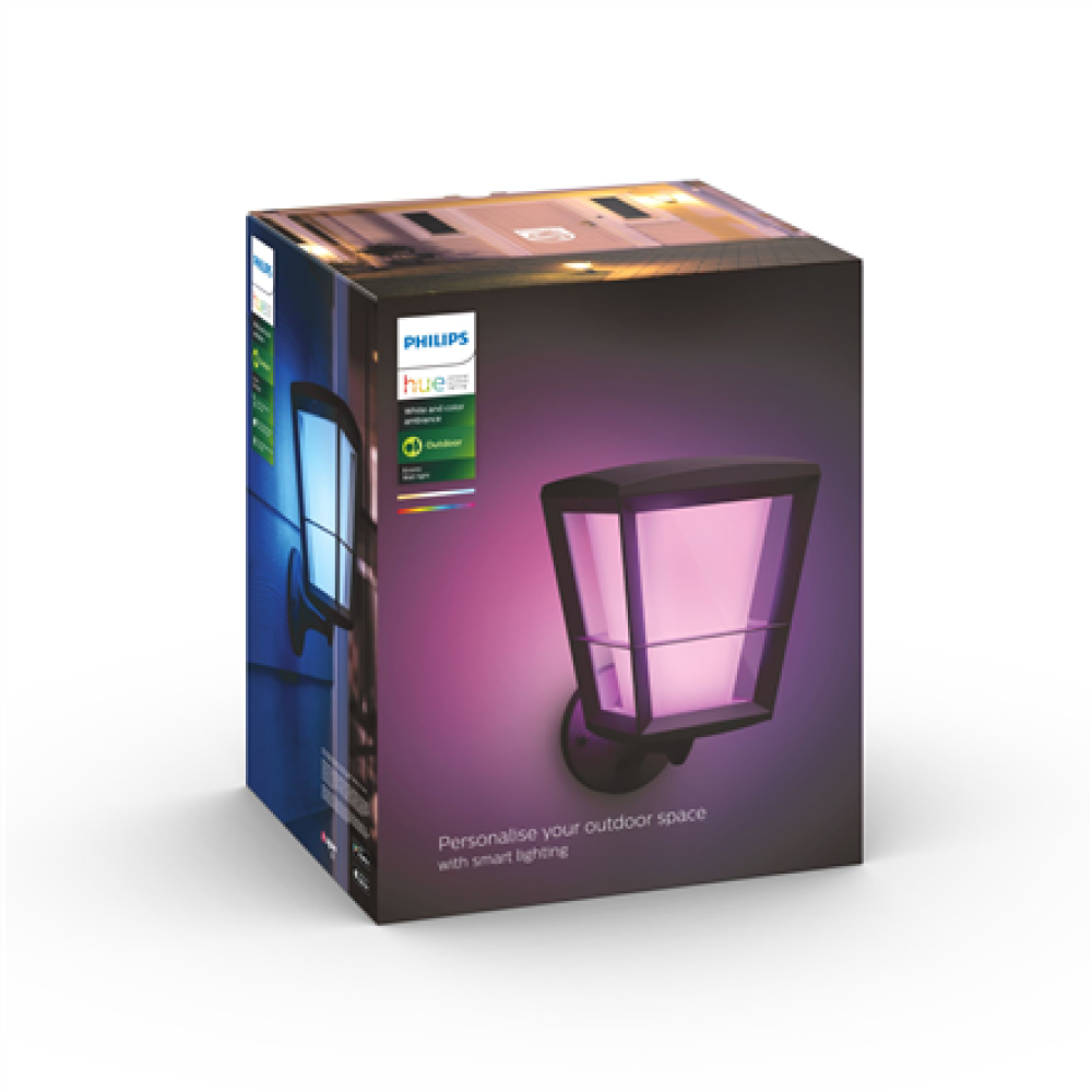 Philips Hue WCA Econic Outdoor Wall Lantern Up , 15 W , 2000-6500 Hue White Colour Ambiance