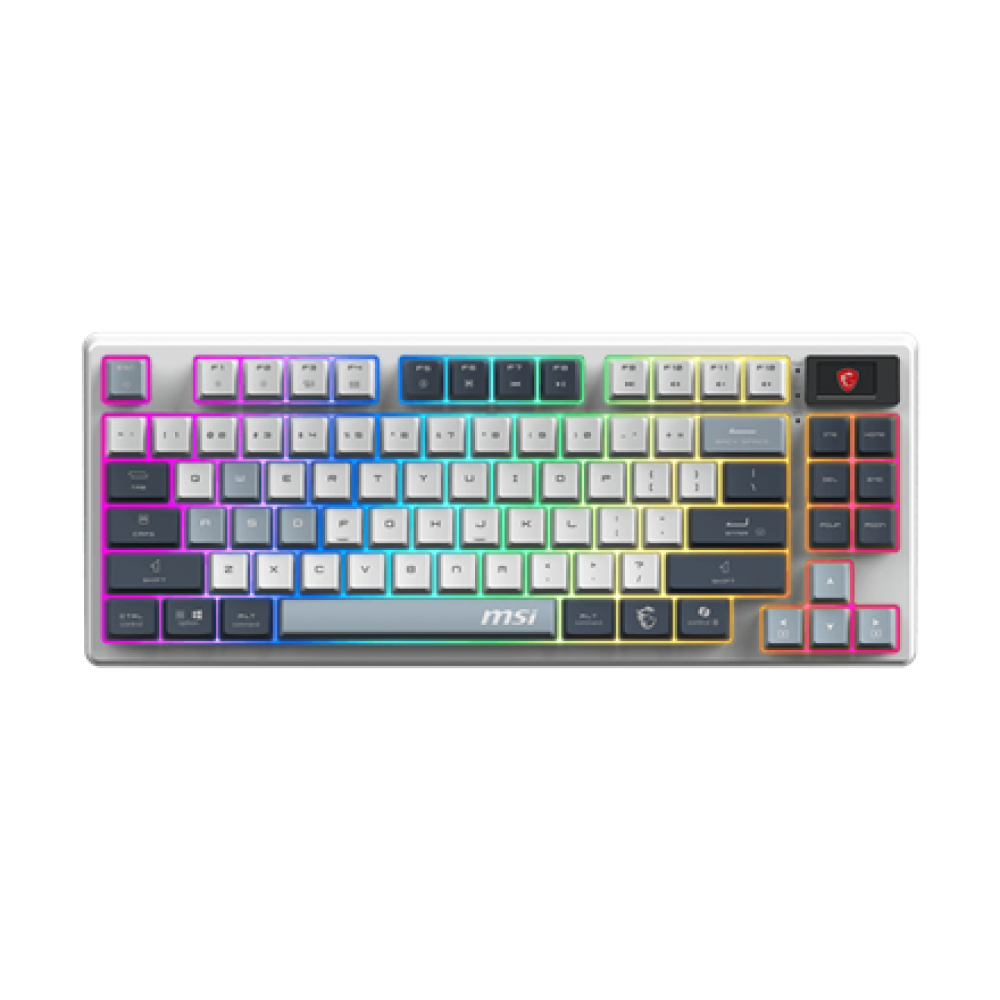 MSI FORGE GK600 TKL WIRELESS SKY , Gaming Keyboard , Wireless , US , Bluetooth , 2.4 GHz, Bluetooth, USB 2.0 , Mechanical Linear