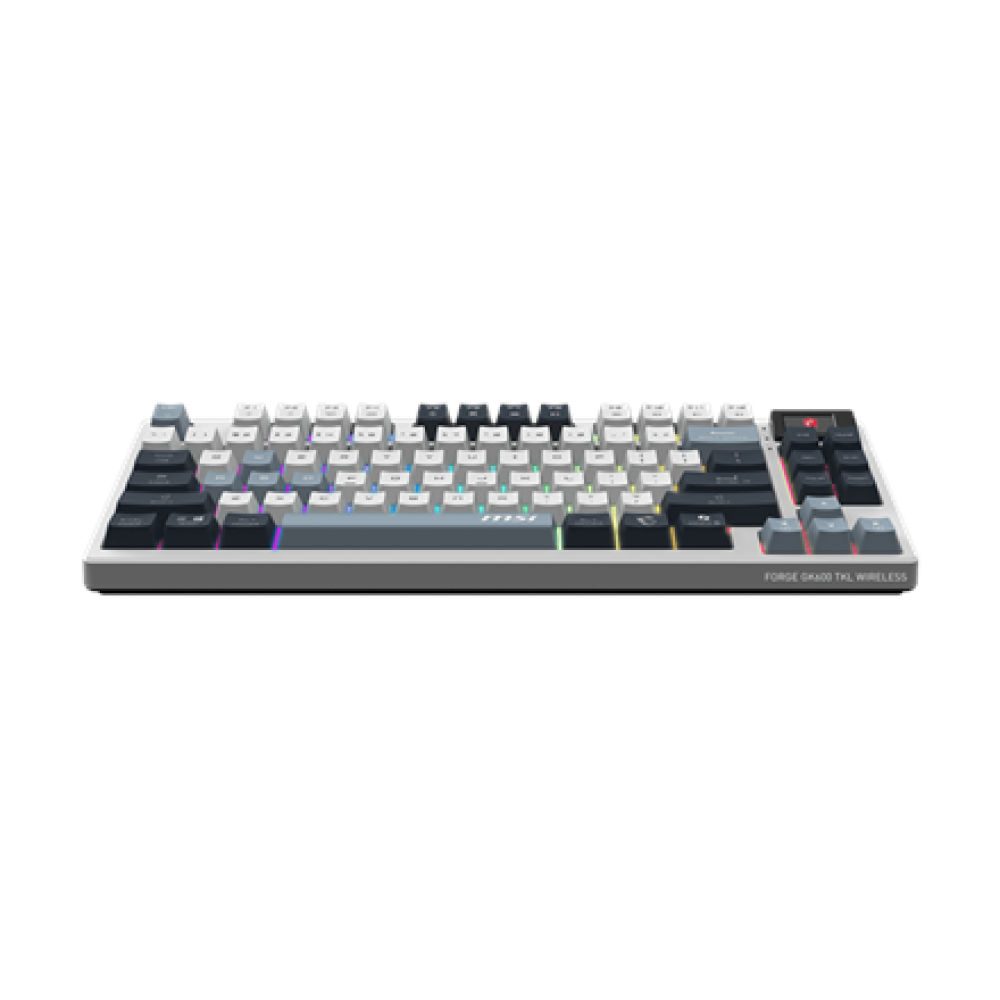 MSI FORGE GK600 TKL WIRELESS SKY , Gaming Keyboard , Wireless , US , Bluetooth , 2.4 GHz, Bluetooth, USB 2.0 , Mechanical Linear