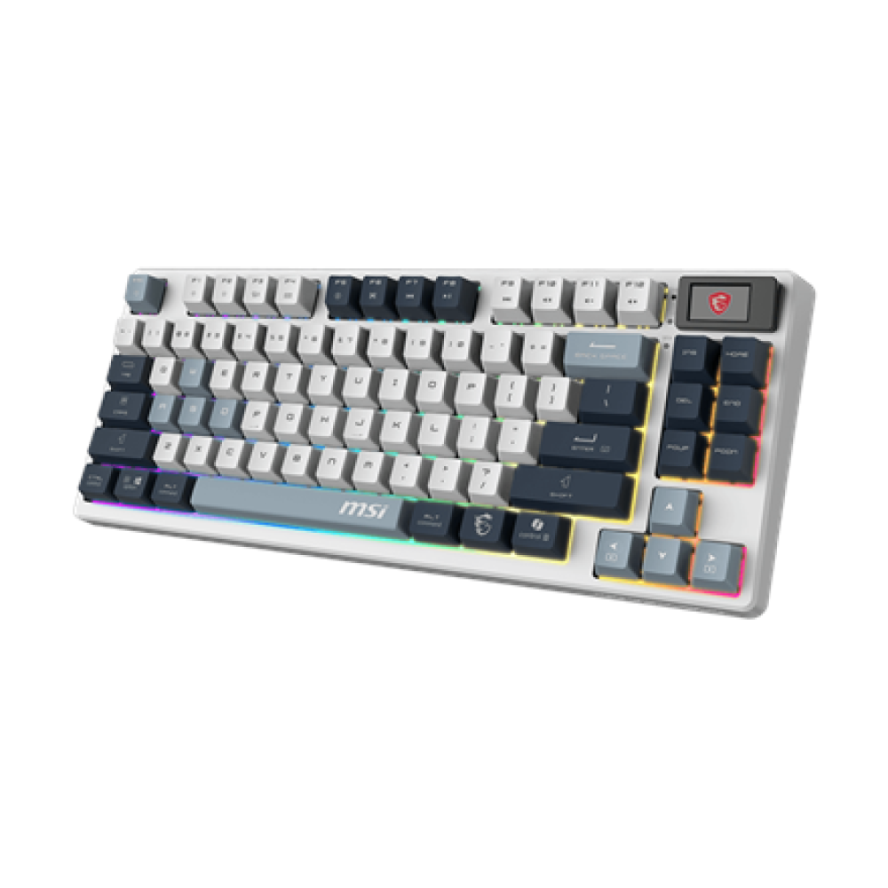 MSI FORGE GK600 TKL WIRELESS SKY , Gaming Keyboard , Wireless , US , Bluetooth , 2.4 GHz, Bluetooth, USB 2.0 , Mechanical Linear