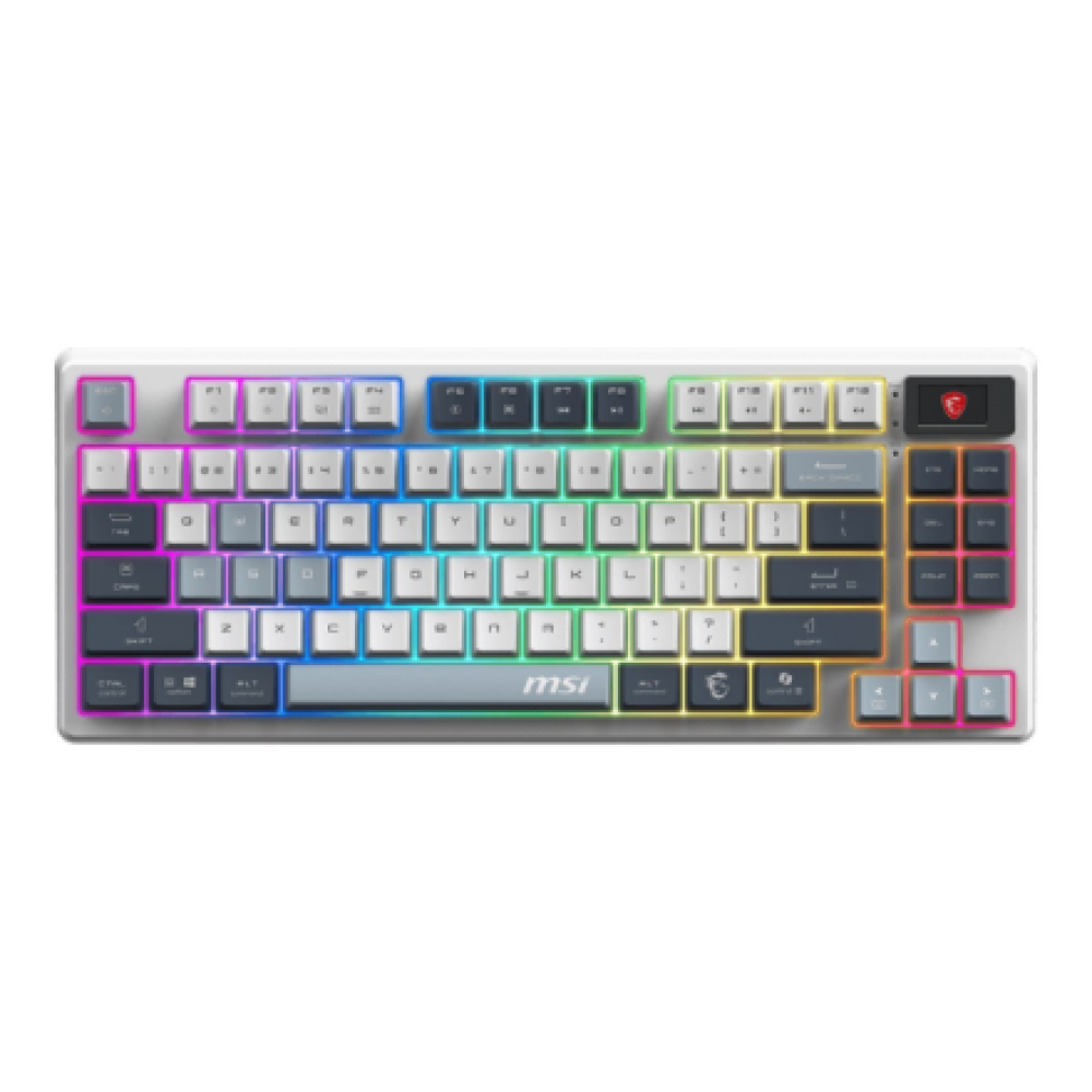 MSI FORGE GK600 TKL WIRELESS SKY , Gaming Keyboard , Wireless , US , Bluetooth , 2.4 GHz, Bluetooth, USB 2.0 , Mechanical Linear