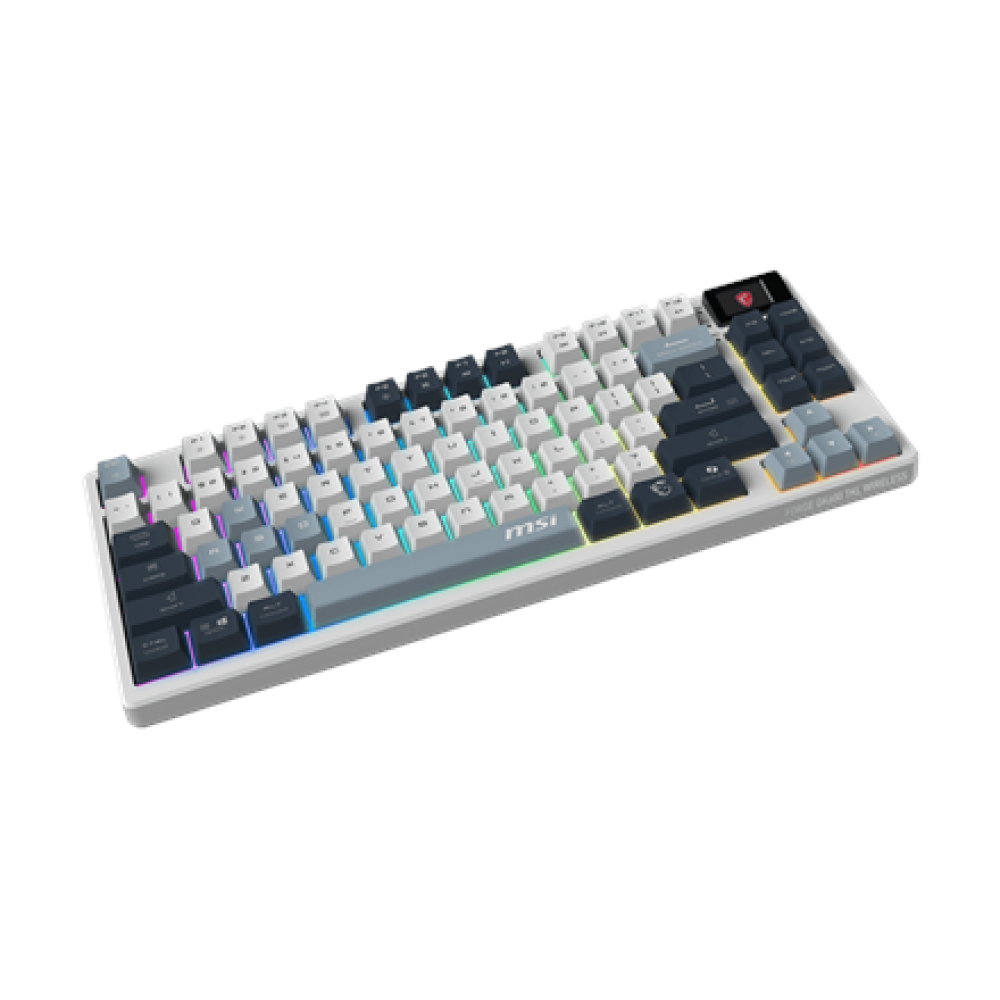 MSI FORGE GK600 TKL WIRELESS SKY , Gaming Keyboard , Wireless , US , Bluetooth , 2.4 GHz, Bluetooth, USB 2.0 , Mechanical Linear