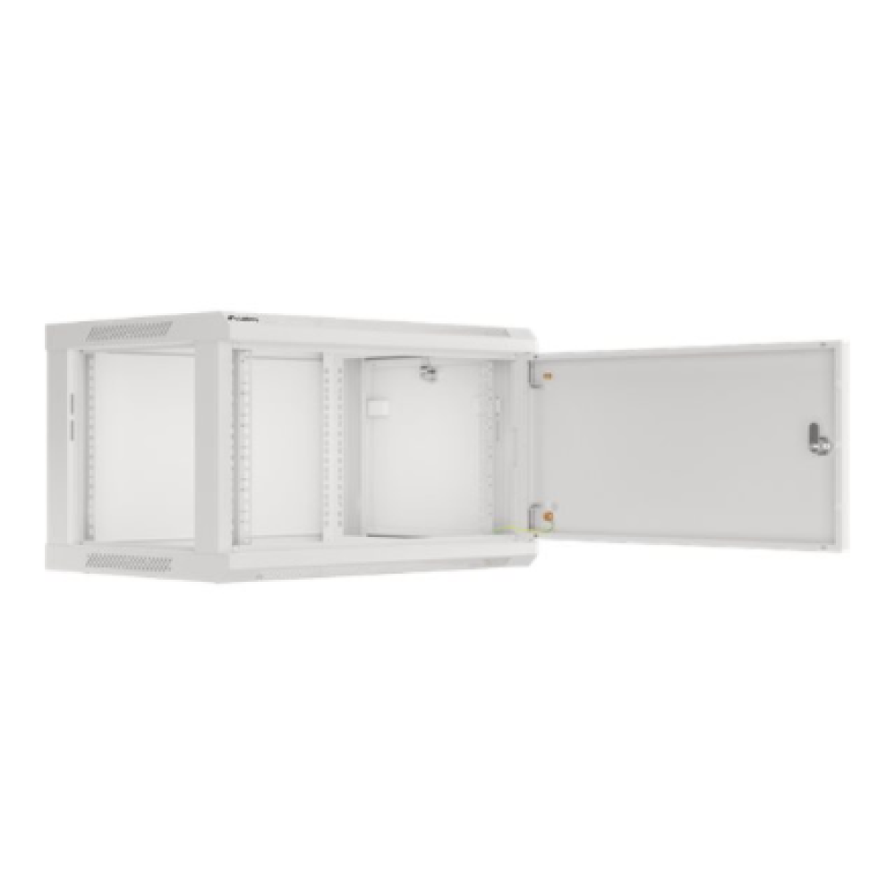 Lanberg Rack cabinet 19 wall-mount 6U/600x450 for self-assembly with metal door (flat pack), grey , Lanberg