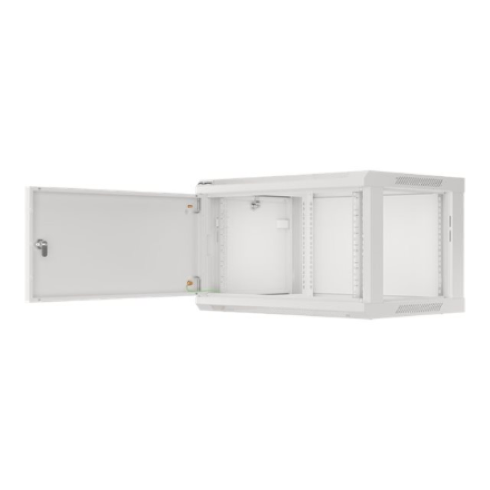 Lanberg Rack cabinet 19 wall-mount 6U/600x450 for self-assembly with metal door (flat pack), grey , Lanberg