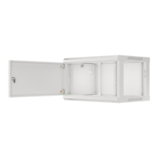 Lanberg Rack cabinet 19 wall-mount 6U/600x450 for self-assembly with metal door (flat pack), grey , Lanberg
