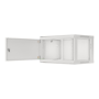 Lanberg Rack cabinet 19 wall-mount 6U/600x450 for self-assembly with metal door (flat pack), grey , Lanberg