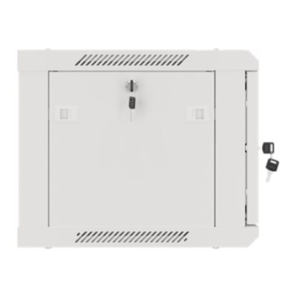 Lanberg Rack cabinet 19 wall-mount 6U/600x450 for self-assembly with metal door (flat pack), grey , Lanberg