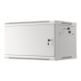 Lanberg Rack cabinet 19 wall-mount 6U/600x450 for self-assembly with metal door (flat pack), grey , Lanberg