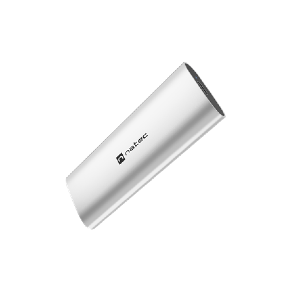 Natec , Rhino M.2 NVME Lite USB-C External, Gen 2 Steel Arctic Silver , Solid-state drive interface NVMe