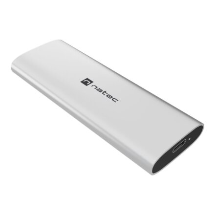 Natec , Rhino M.2 NVME Lite USB-C External, Gen 2 Steel Arctic Silver , Solid-state drive interface NVMe