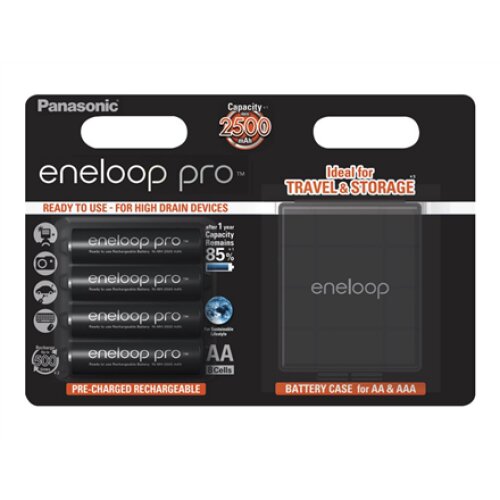 Panasonic , Rechargeable Batteries , ENELOOP BK-3HCDEC4BE , AA , 2500 mAh , 4 pc(s)