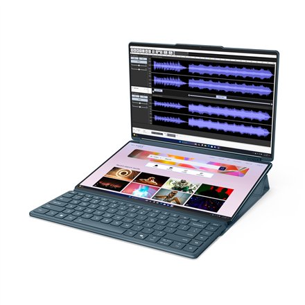 Lenovo Yoga Book 9 14IAH10 , Tidal Teal , 2x14 , OLED , Touchscreen , 2.8K WQXGA+ , 2880 x 1800 pixels , Glossy , Intel Core Ultra 7 , 255H , 32 GB , Soldered LPDDR5x , Solid-state drive capacity 1000 GB , Intel Arc Graphics , Windows 11 Pro , 802.11be , 