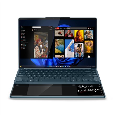 Lenovo Yoga Book 9 14IAH10 , Tidal Teal , 2x14 , OLED , Touchscreen , 2.8K WQXGA+ , 2880 x 1800 pixels , Glossy , Intel Core Ultra 7 , 255H , 32 GB , Soldered LPDDR5x , Solid-state drive capacity 1000 GB , Intel Arc Graphics , Windows 11 Pro , 802.11be , 