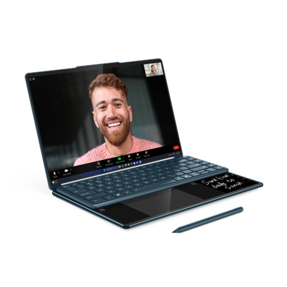 Lenovo Yoga Book 9 14IAH10 , Tidal Teal , 2x14 , OLED , Touchscreen , 2.8K WQXGA+ , 2880 x 1800 pixels , Glossy , Intel Core Ultra 7 , 255H , 32 GB , Soldered LPDDR5x , Solid-state drive capacity 1000 GB , Intel Arc Graphics , Windows 11 Pro , 802.11be , 