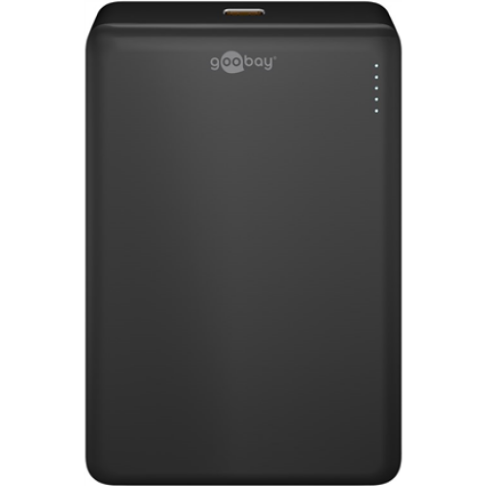 Goobay Magnetic Wireless Power Bank , 70183 , 10000 mAh , USB-C , Black