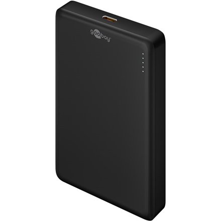 Goobay Magnetic Wireless Power Bank , 70183 , 10000 mAh , USB-C , Black