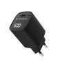 Gembird 60W USB Type-C fast charger, LCD , TA-UC-1C-PD60LCD-01-BK
