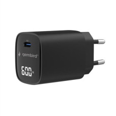 Gembird 60W USB Type-C fast charger, LCD , TA-UC-1C-PD60LCD-01-BK