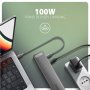 AXAGON USB-C 5Gbps LONGER 9in1 hub , HMC-10HLS