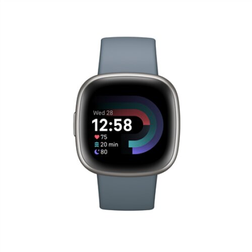 Versa 4 , Smart watch , NFC , GPS (satellite) , AMOLED , Touchscreen , Activity monitoring 24/7 , Waterproof , Bluetooth , Wi-Fi , Waterfall Blue/Platinum