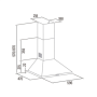 CATA , Hood , V-6000 X , Wall mounted , Energy efficiency class C , Width 60 cm , 480 m³/h , Mechanical control , LED , Grey