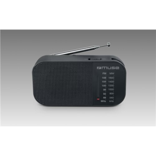 Muse , M-025 R , Portable radio , Black