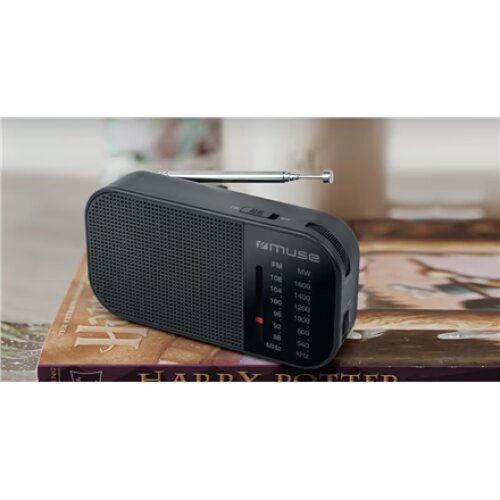 Muse , M-025 R , Portable radio , Black