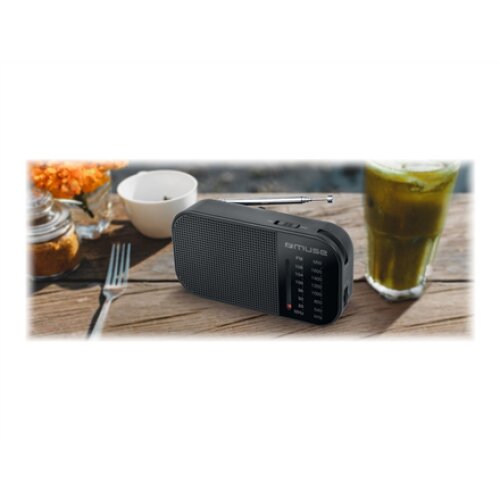 Muse , M-025 R , Portable radio , Black