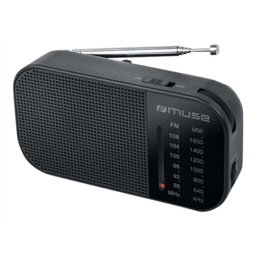 Muse , M-025 R , Portable radio , Black