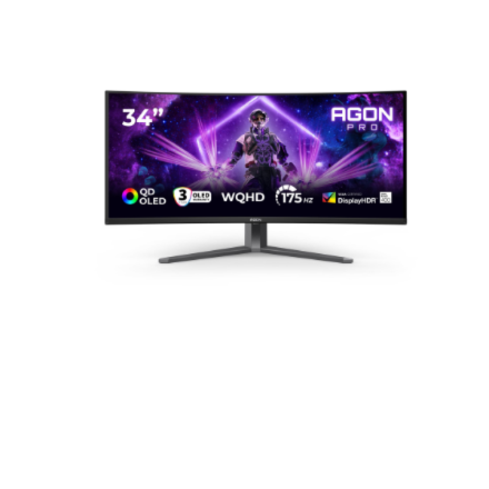 AOC , AGON PRO AG346UCD , 34 , OLED , WQHD , 21:9 , 175 Hz , 0.03 ms , 3440 x 1440 pixels , 250 cd/m² , HDMI ports quantity 2