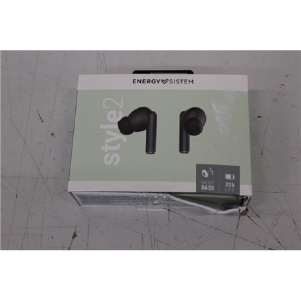 SALE OUT. Energy Sistem Earphones True Wireless Style 2 Graphite (True Wireless Stereo, BT 5.1, Deep Bass, Charging Case) , Energy Sistem True Wireless Earphones , Style 2 , Wireless , In-ear , Microphone , DAMAGED PACKAGING , Noise canceling , Wireless ,