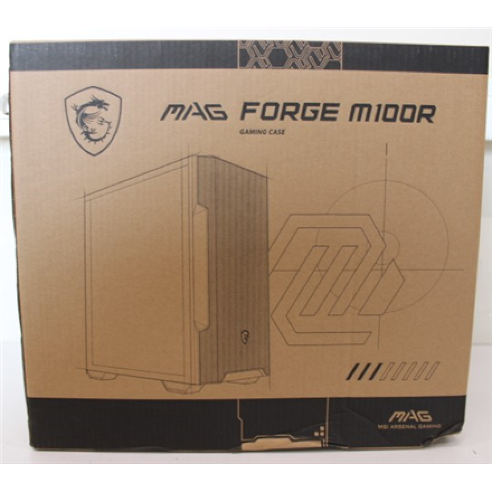 SALE OUT. MSI MAG FORGE M100R WHITE , MSI PC Case , MAG FORGE M100R , Side window , White , Micro ATX Tower , DAMAGED PACKAGING , Power supply included No , ATX