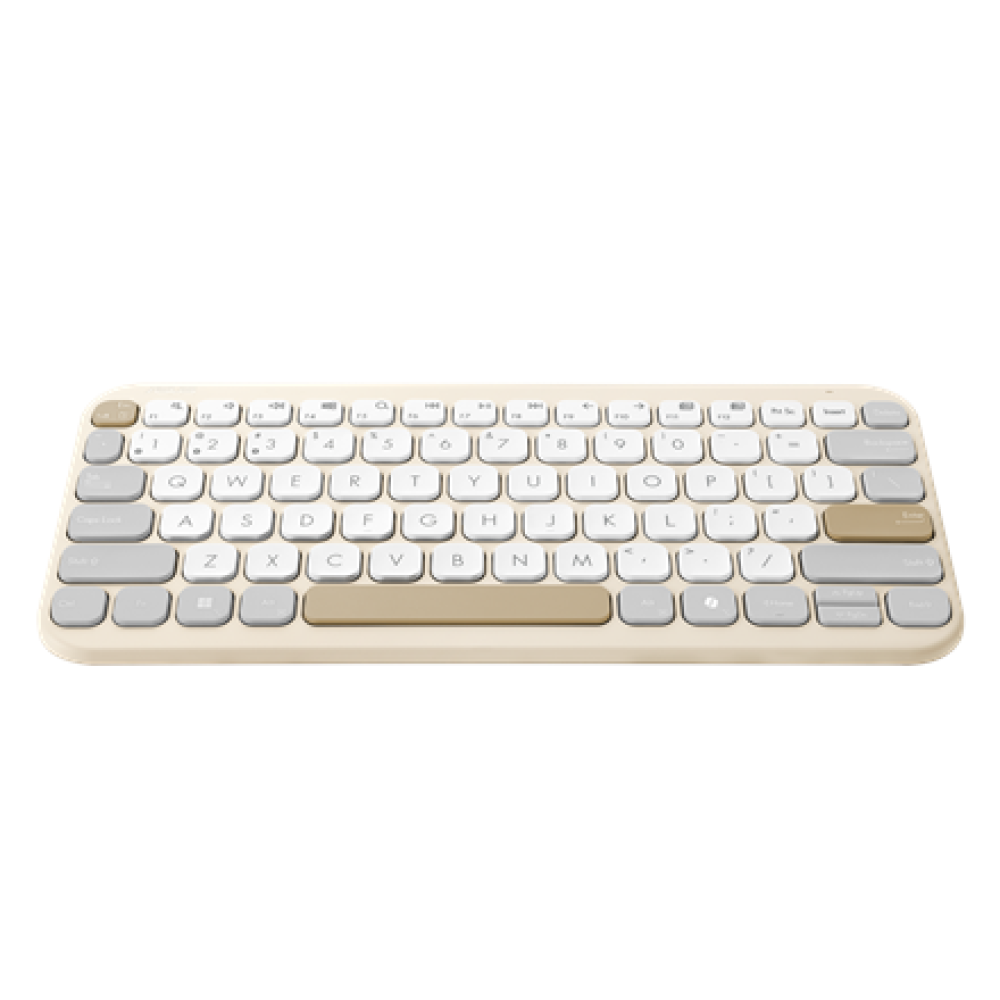 Asus Marshmallow KW100 , Keyboard , Wireless , US International , Oat Milk , Bluetooth