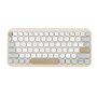Asus Marshmallow KW100 , Keyboard , Wireless , US International , Oat Milk , Bluetooth
