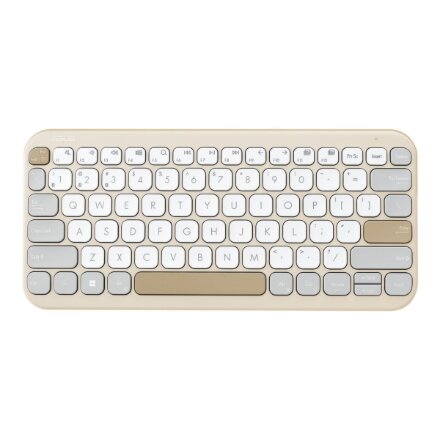 Asus Marshmallow KW100 , Keyboard , Wireless , US International , Oat Milk