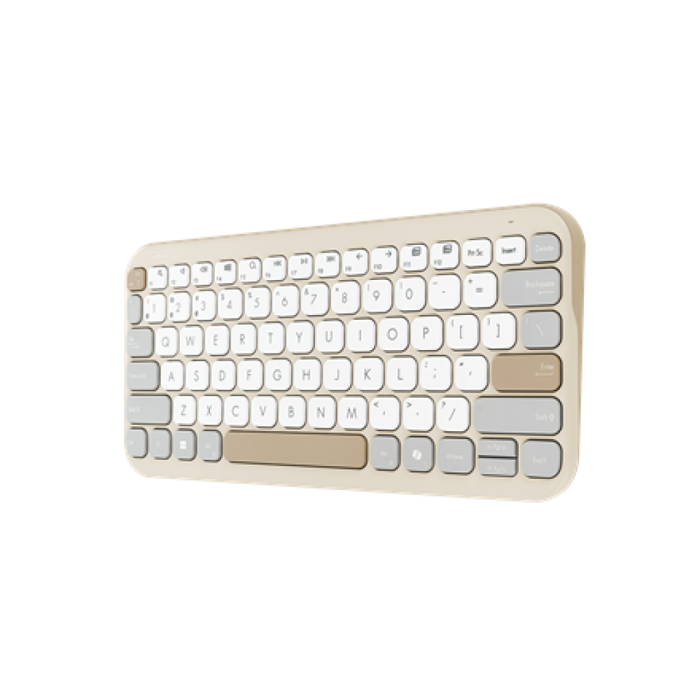Asus Marshmallow KW100 , Keyboard , Wireless , US International , Oat Milk , Bluetooth