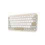 Asus Marshmallow KW100 , Keyboard , Wireless , US International , Oat Milk , Bluetooth