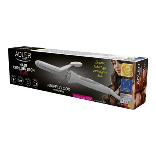 Adler , Hair Curler , AD 2106 , Ceramic heating system , Temperature (max) 180 °C , 40 W , White