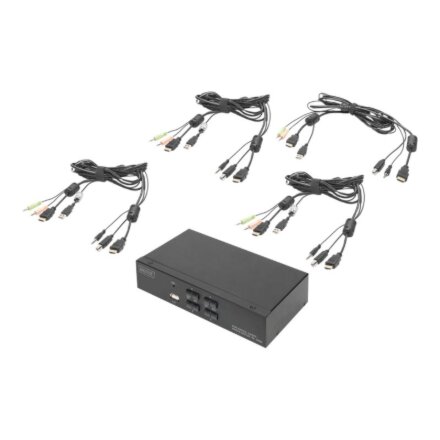 Digitus , KVM Switch, 4 Port, Single Display, 4K, HDMI , DS-12880